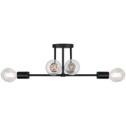 Nova 8-Light Semi-Flush Mount in Matte Black