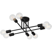 Nova 8-Light Semi-Flush Mount in Matte Black