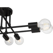 Nova 8-Light Semi-Flush Mount in Matte Black