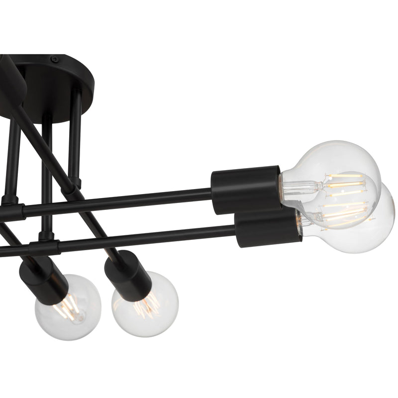 Nova 8-Light Semi-Flush Mount in Matte Black