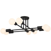 Nova 8-Light Semi-Flush Mount in Matte Black
