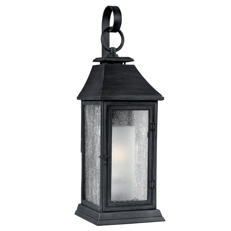 Shepherd Medium Outdoor Wall Lantern in Dark Weathered Zinc