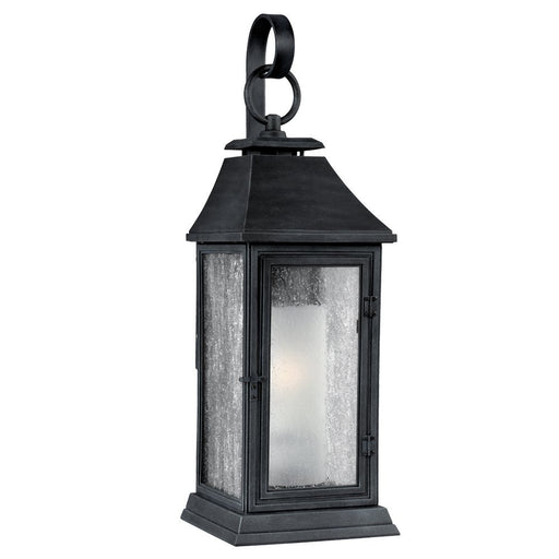 Shepherd Medium Outdoor Wall Lantern in Dark Weathered Zinc