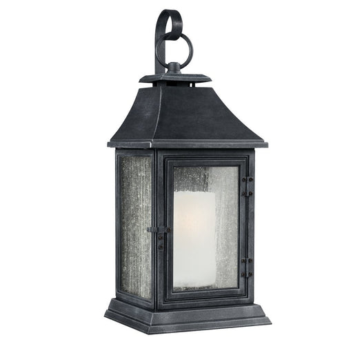 Shepherd Extra Large Outdoor Wall Lantern in Dark Weathered Zinc