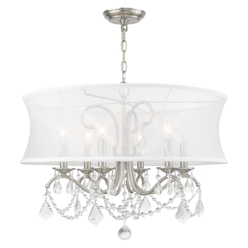 Newcastle 6-Light Chandelier in Brushed Nickel