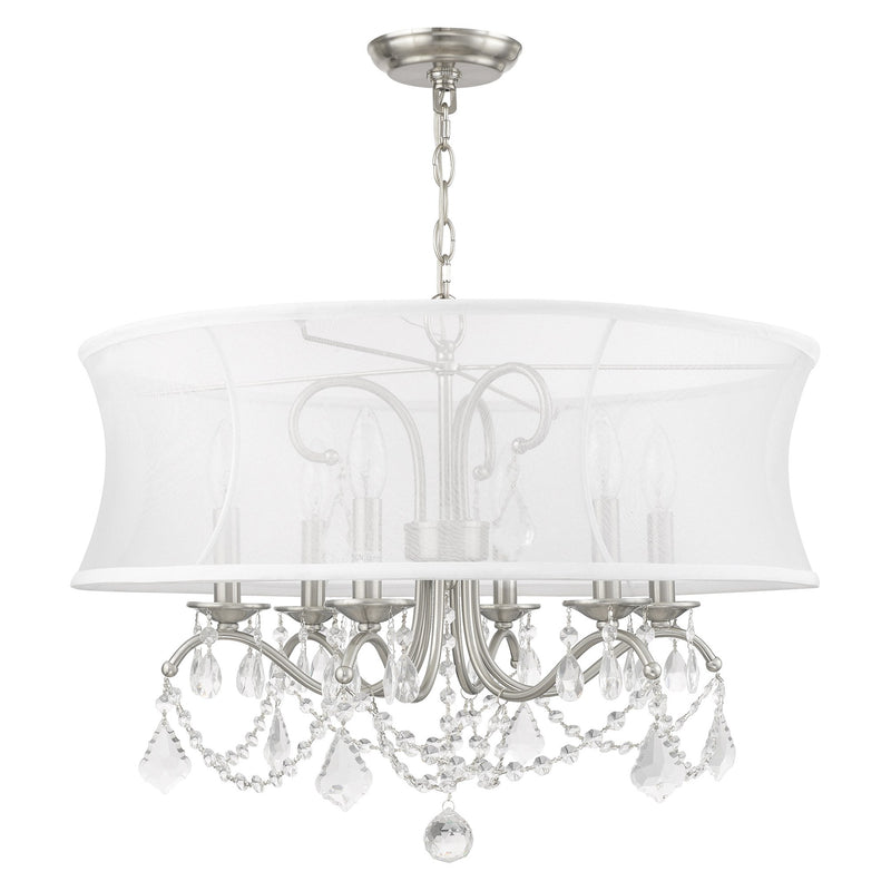Newcastle 6-Light Chandelier in Brushed Nickel