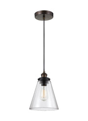 Baskin Cone Pendant in Painted Aged Brass / Dark Weathered Zinc
