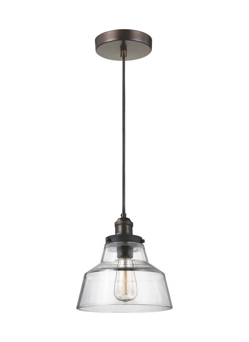 Baskin Chimney Pendant in Painted Aged Brass / Dark Weathered Zinc