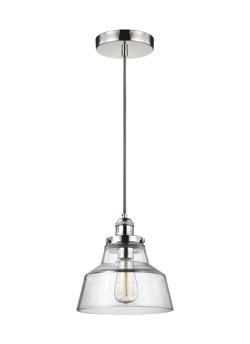 Baskin Chimney Pendant in Polished Nickel