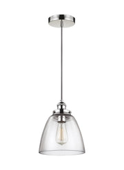 Baskin Dome Pendant in Polished Nickel