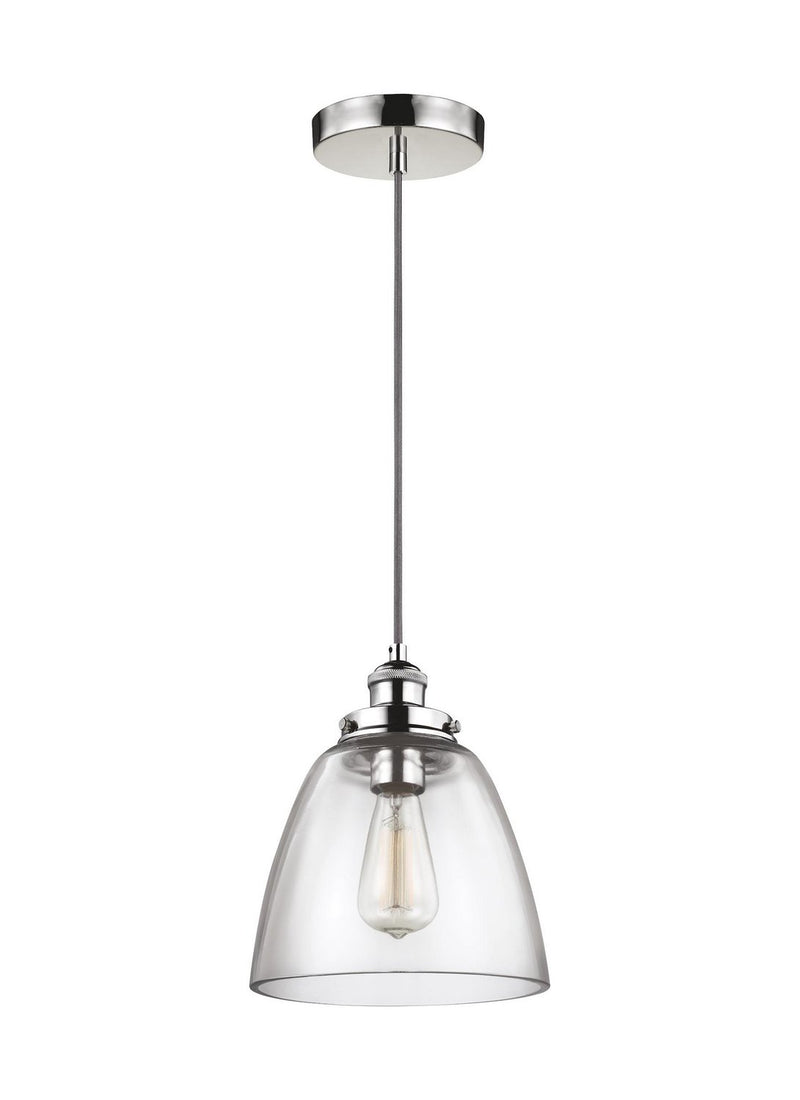 Baskin Dome Pendant in Polished Nickel