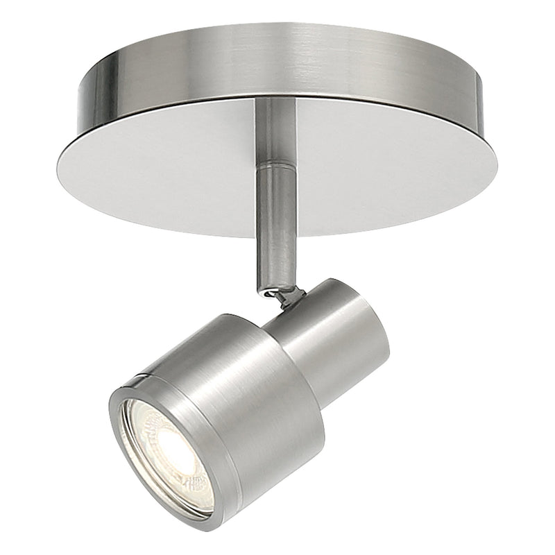 Lincoln Adjustable LED Semi-Flush Mount in Brushed Steel