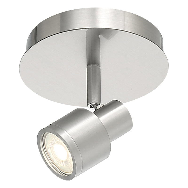 Lincoln Adjustable LED Semi-Flush Mount in Brushed Steel