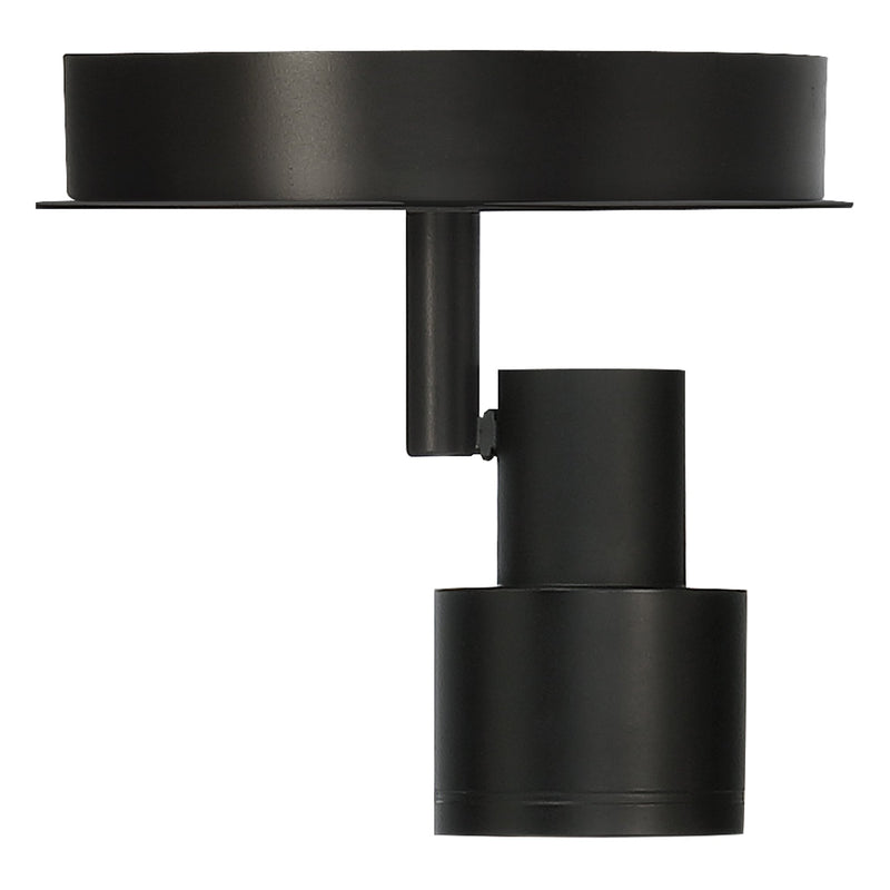 Lincoln Adjustable LED Semi-Flush Mount in Matte Black