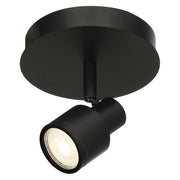 Lincoln Adjustable LED Semi-Flush Mount in Matte Black