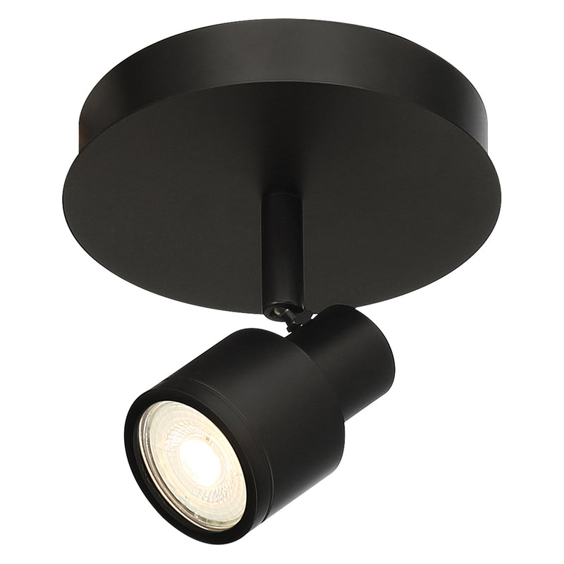 Lincoln Adjustable LED Semi-Flush Mount in Matte Black