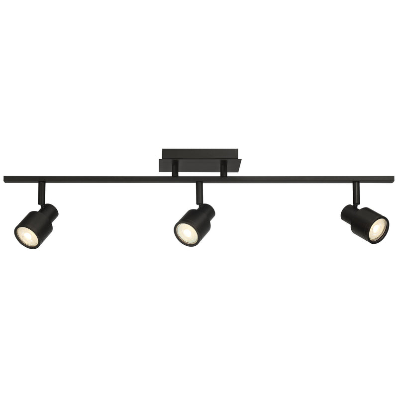 Lincoln Adjustable LED Semi-Flush Mount in Matte Black