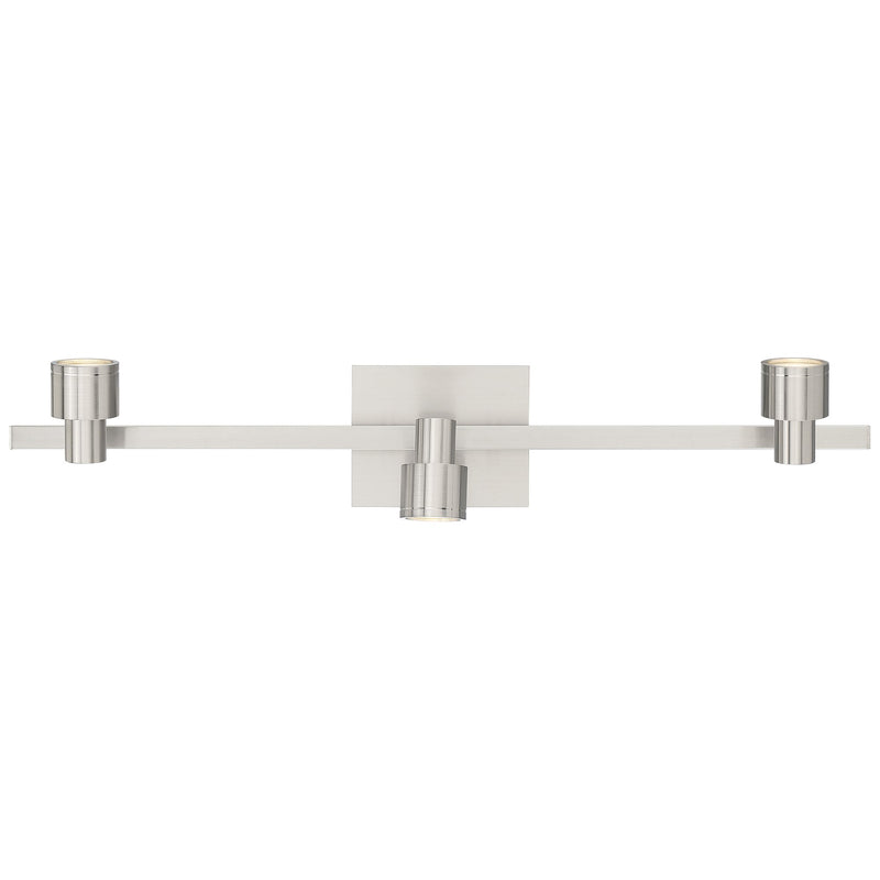 Lincoln 3-Light LED Track Light in Brushed Steel