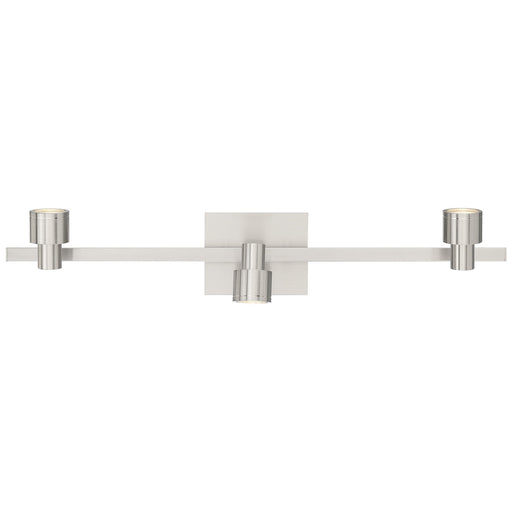 Lincoln 3-Light LED Track Light in Brushed Steel