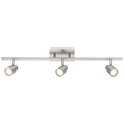 Lincoln 3-Light LED Track Light in Brushed Steel