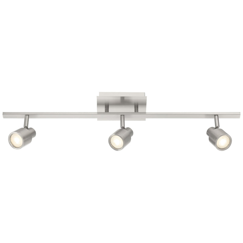 Lincoln 3-Light LED Track Light in Brushed Steel