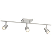 Lincoln 3-Light LED Track Light in Brushed Steel