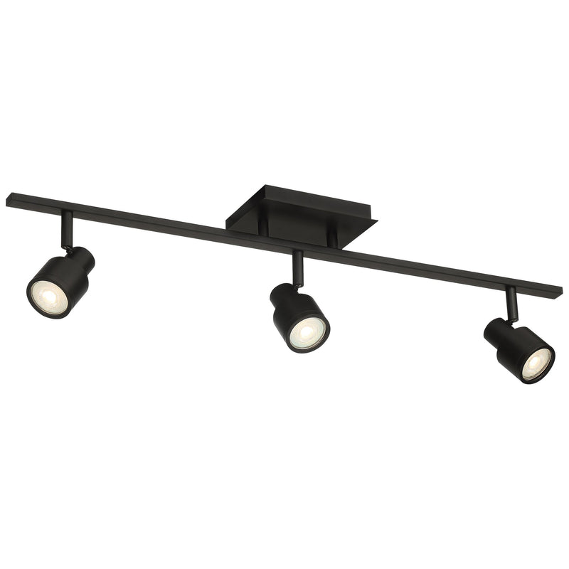 Lincoln 3-Light LED Track Light in Matte Black