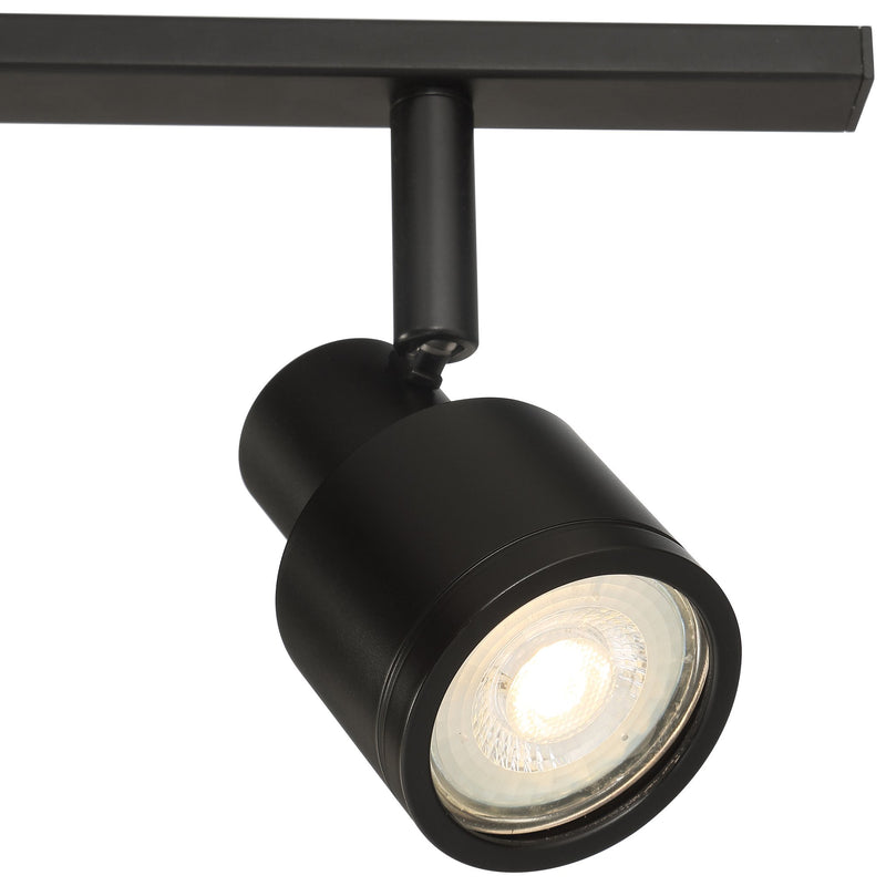 Lincoln 3-Light LED Track Light in Matte Black