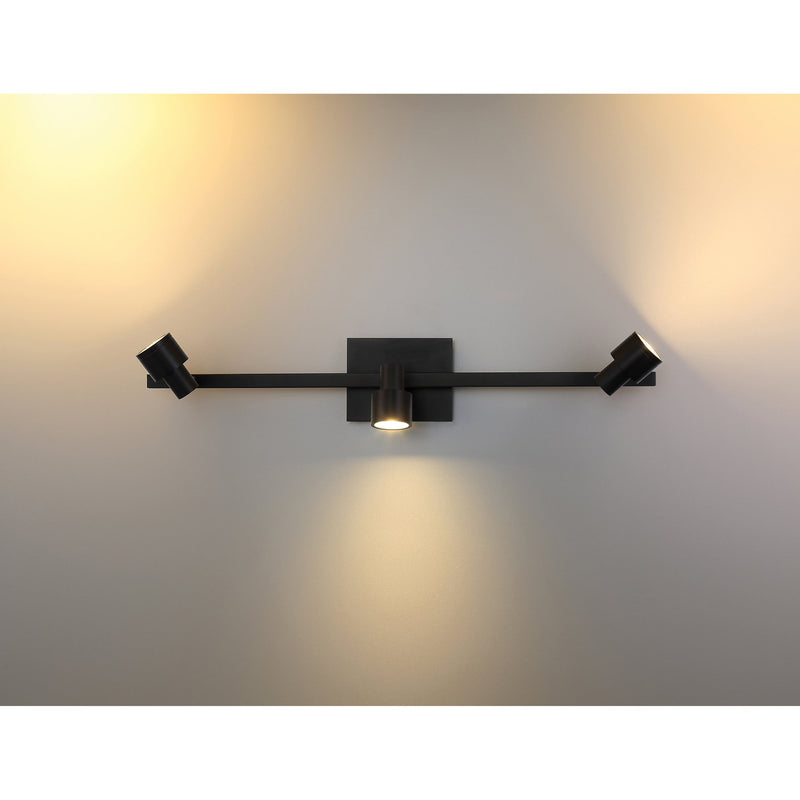 Lincoln 3-Light LED Track Light in Matte Black