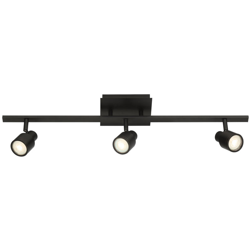 Lincoln 3-Light LED Track Light in Matte Black