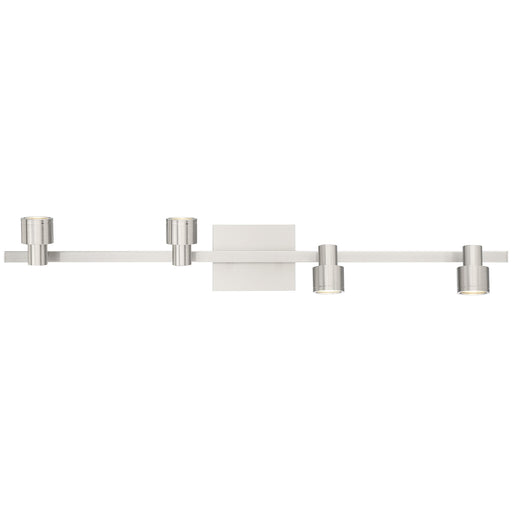 Lincoln 4-Light LED Track Light in Brushed Steel