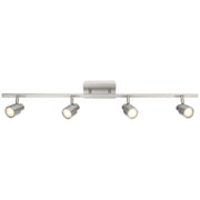 Lincoln 4-Light LED Track Light in Brushed Steel