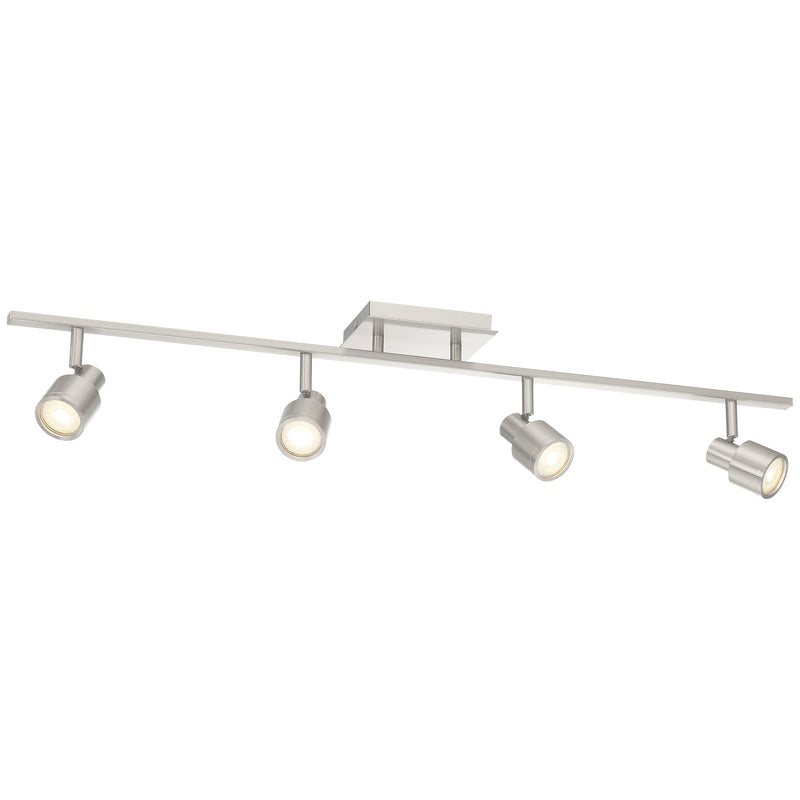 Lincoln 4-Light LED Track Light in Brushed Steel