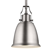 Hobson One Light Pendant in Satin Nickel