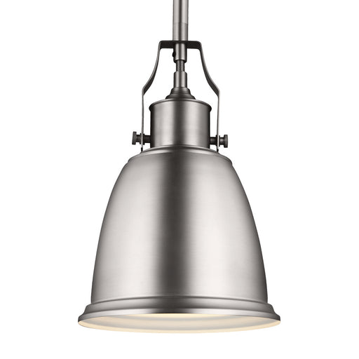 Hobson One Light Pendant in Satin Nickel