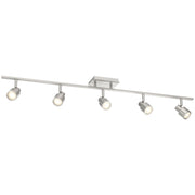 Lincoln 5-Light LED Track Light in Brushed Steel