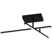 Duo 26" LED Semi-Flush Mount in Matte Black