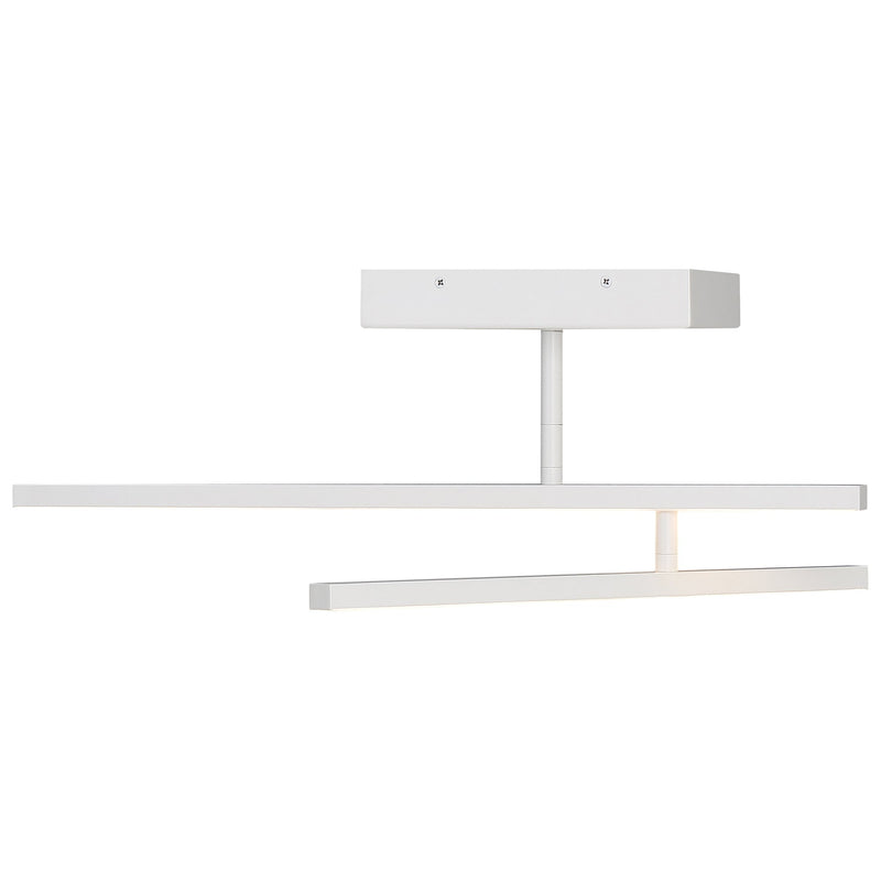 Duo 26" LED Semi-Flush Mount in Matte White
