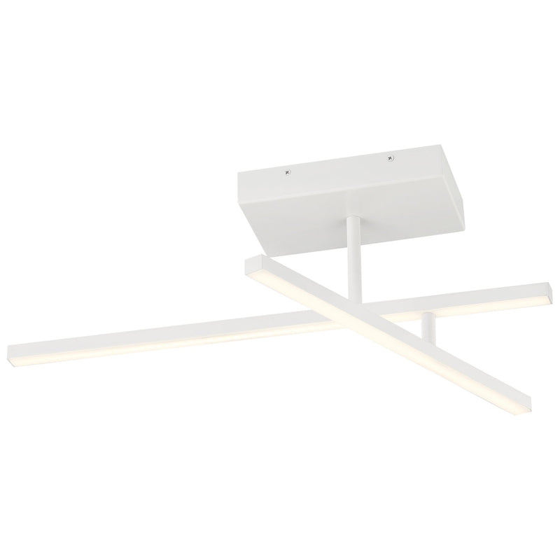 Duo 26" LED Semi-Flush Mount in Matte White