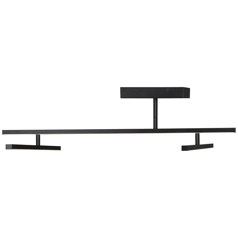 Duo 45" LED Semi-Flush Mount in Matte Black
