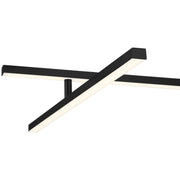 Duo 45" LED Semi-Flush Mount in Matte Black