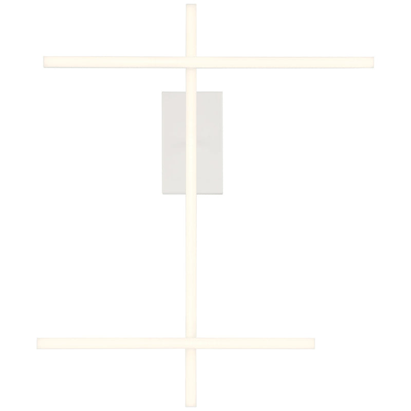 Duo 45" LED Semi-Flush Mount in Matte White