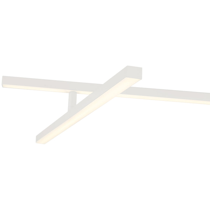 Duo 45" LED Semi-Flush Mount in Matte White
