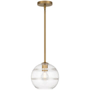 Swirl Pendant in Antique Brushed Brass