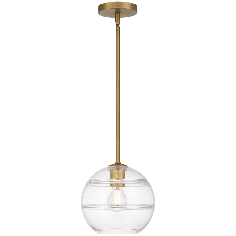 Swirl Pendant in Antique Brushed Brass