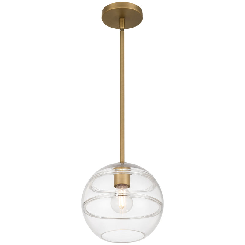 Swirl Pendant in Antique Brushed Brass
