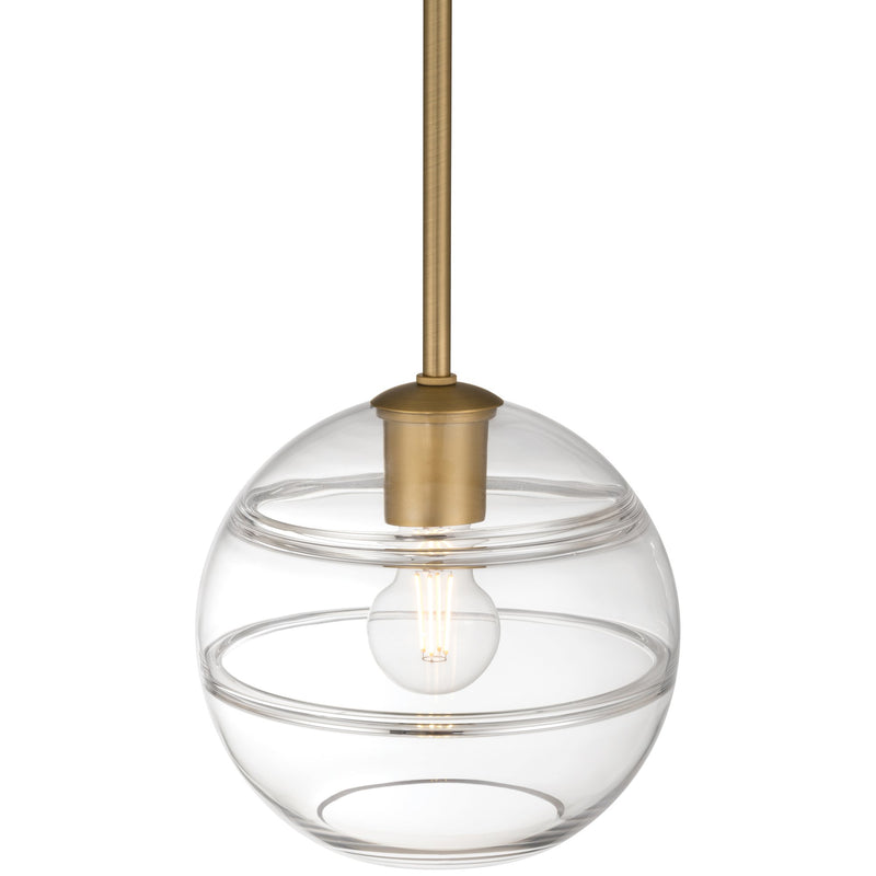 Swirl Pendant in Antique Brushed Brass