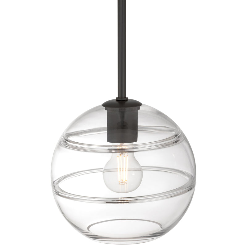 Swirl Pendant in Matte Black