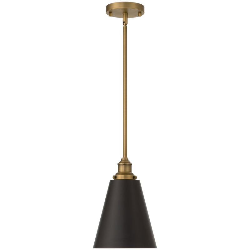 Dahlia Mini Pendant in Antique Brushed Brass