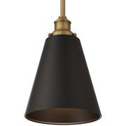 Dahlia Mini Pendant in Antique Brushed Brass